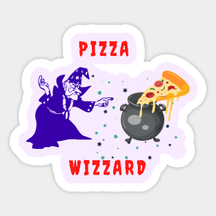 Pizza wizzard magic pot Sticker